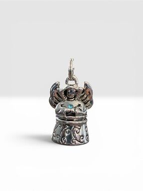 Silver Toned Angel Bell Charm